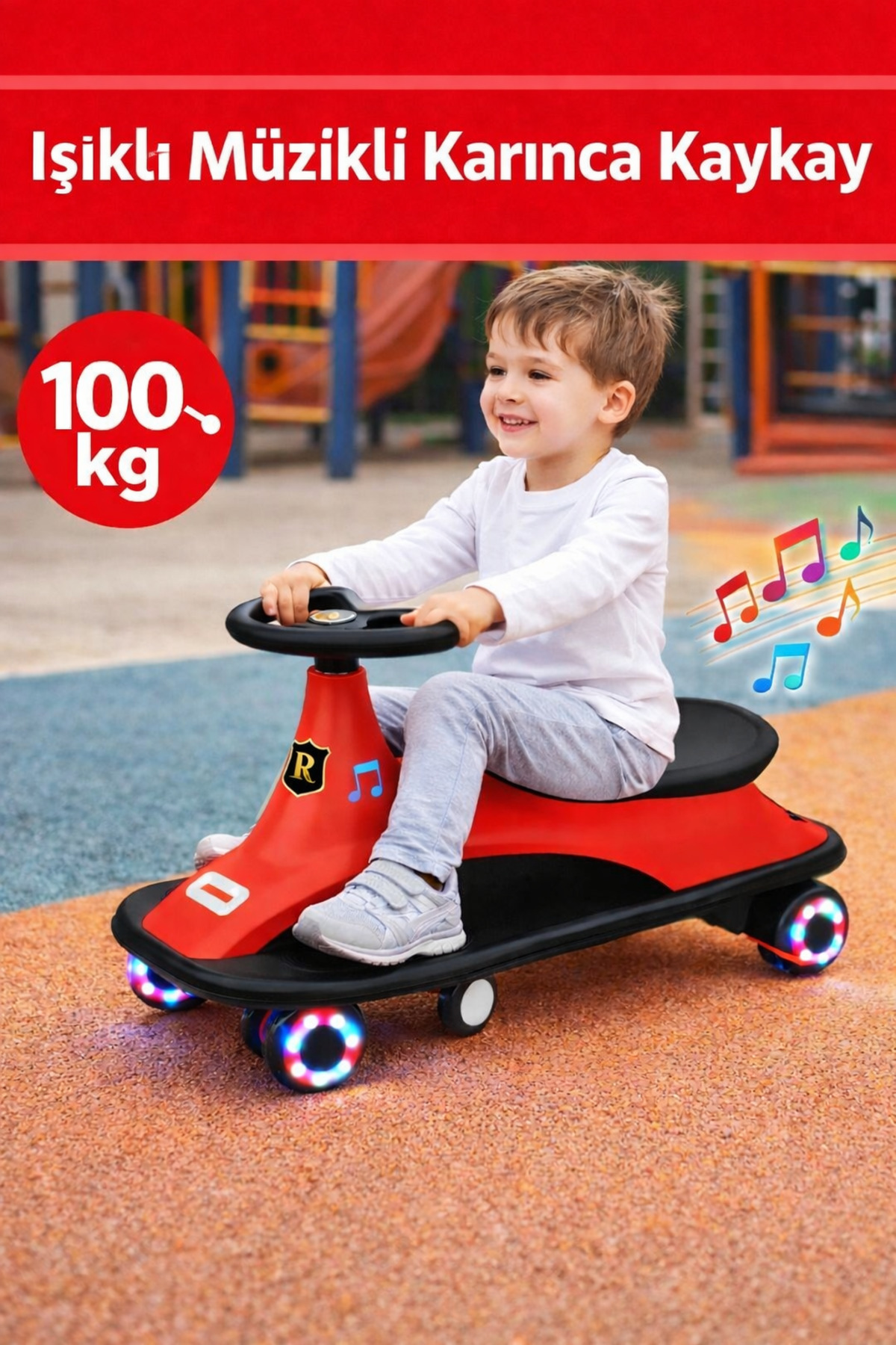 TOHA Royal Karınca Kaykay Işıklı & 12 Müzikli - 100 Kg Taşıma