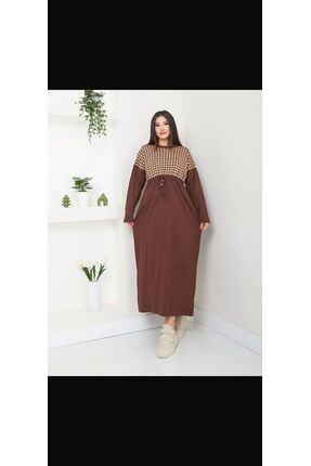 moda dıcasso uzun elbise kaz ayağı