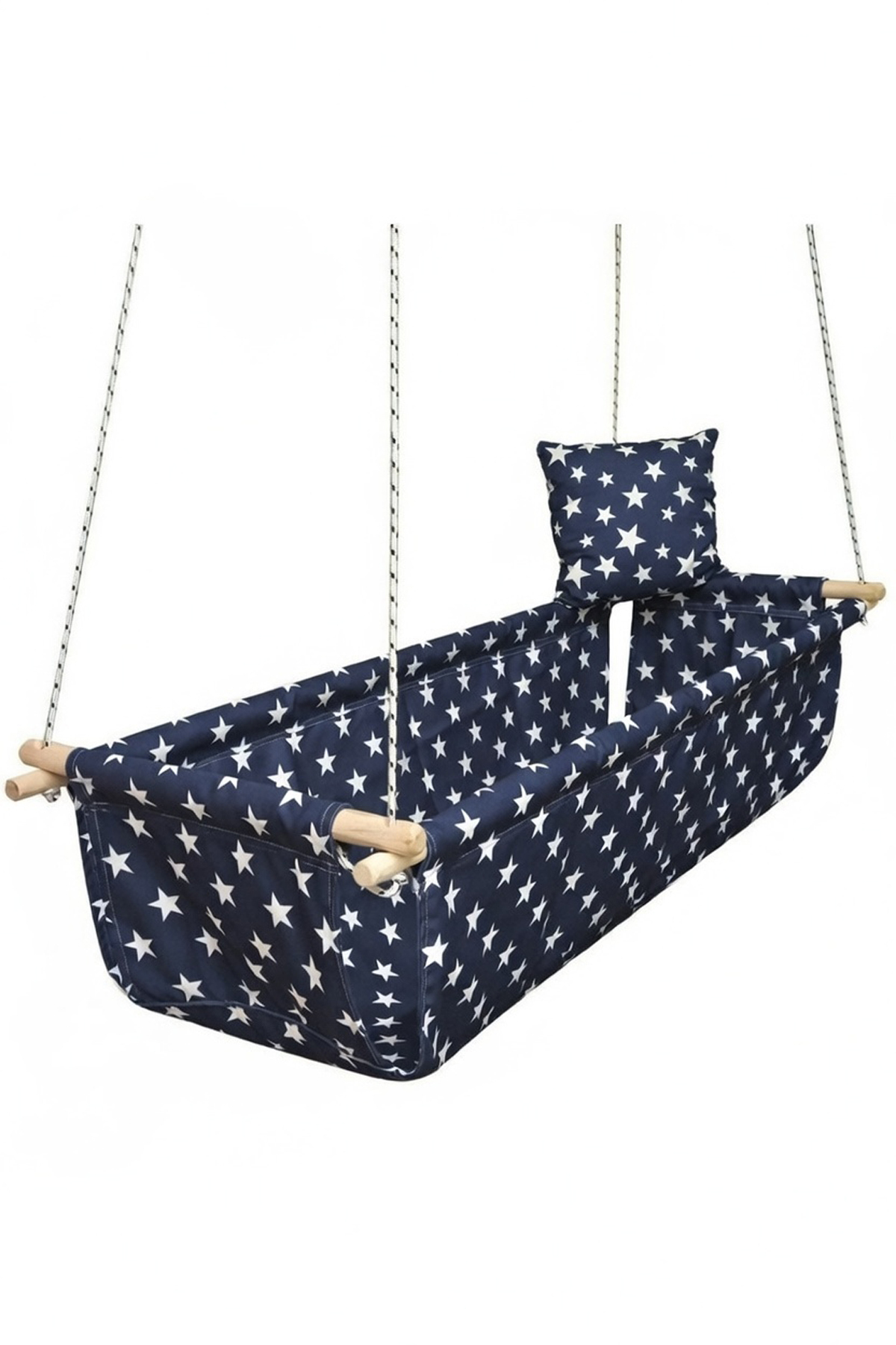 Bundeba Bebek Çocuk Çingene Beşiği LACİVERT YILDIZLI fotoğrafı 4 (önizleme)