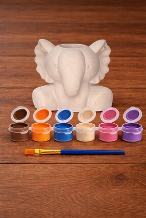 by burcu doğan DIY Kendin Yap Masaüstü Kalemlik Fil- Çocuk Etkinlik Seti- Boy...