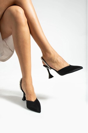 Velisse Saten Taşlı Abiye Ayakkabı