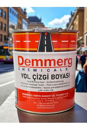 DEMMERG ALKİD ESASLI YOL ÇİZGİ BOYASI SARI 25KG