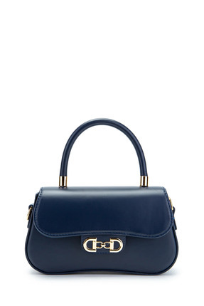 Melos Butik Kadın Lacivert Kapaklı Baget Model El Ve Omuz Çantası
