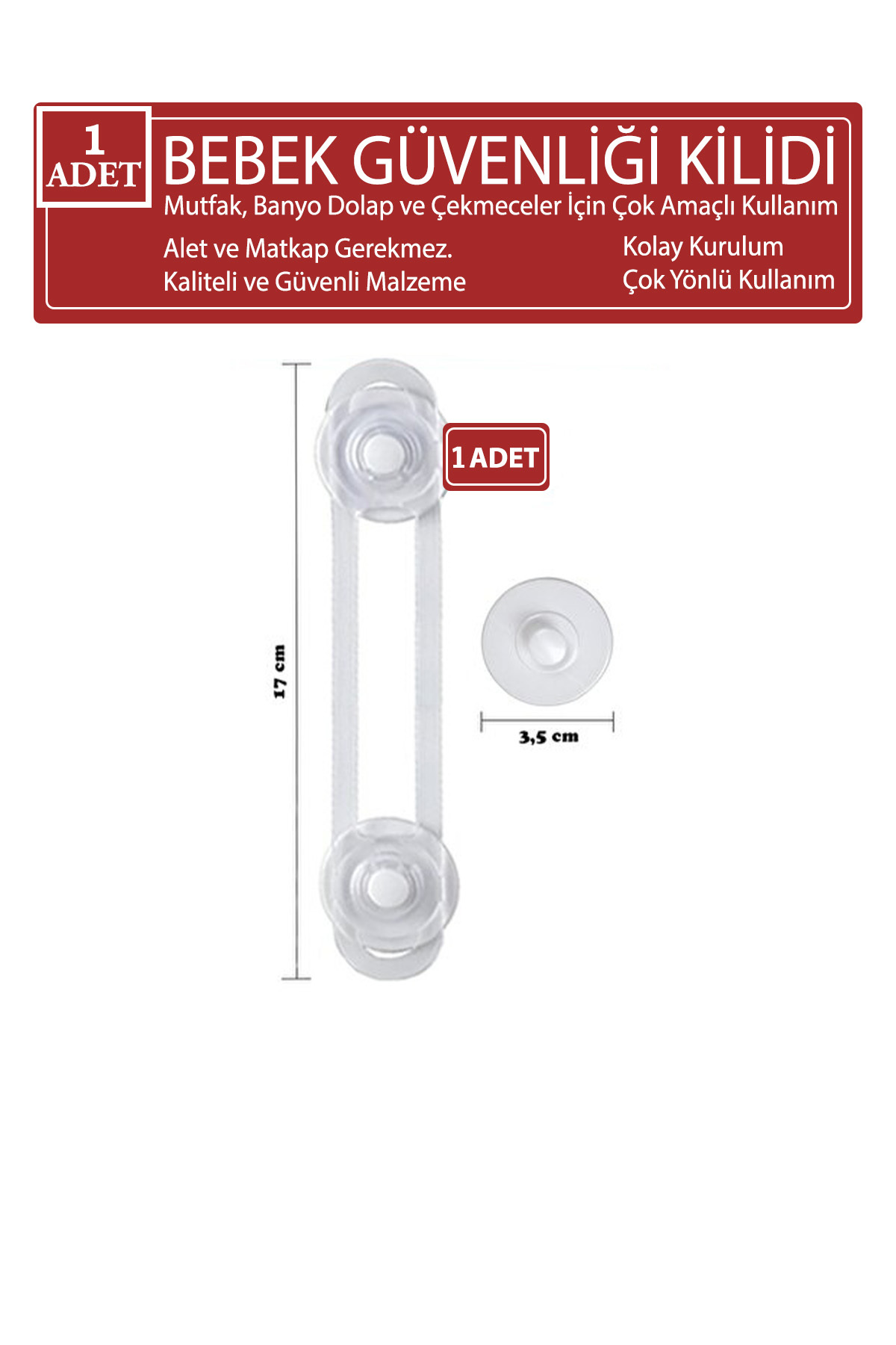 İdeal Baby 1 Adet Çok Amaçlı Çekmece Kilidi Güvenlik Emniyet Kilidi Dolap Fırın Buzdolabı Kilidi Evde Güvenlik fotoğrafı 7 (önizleme)