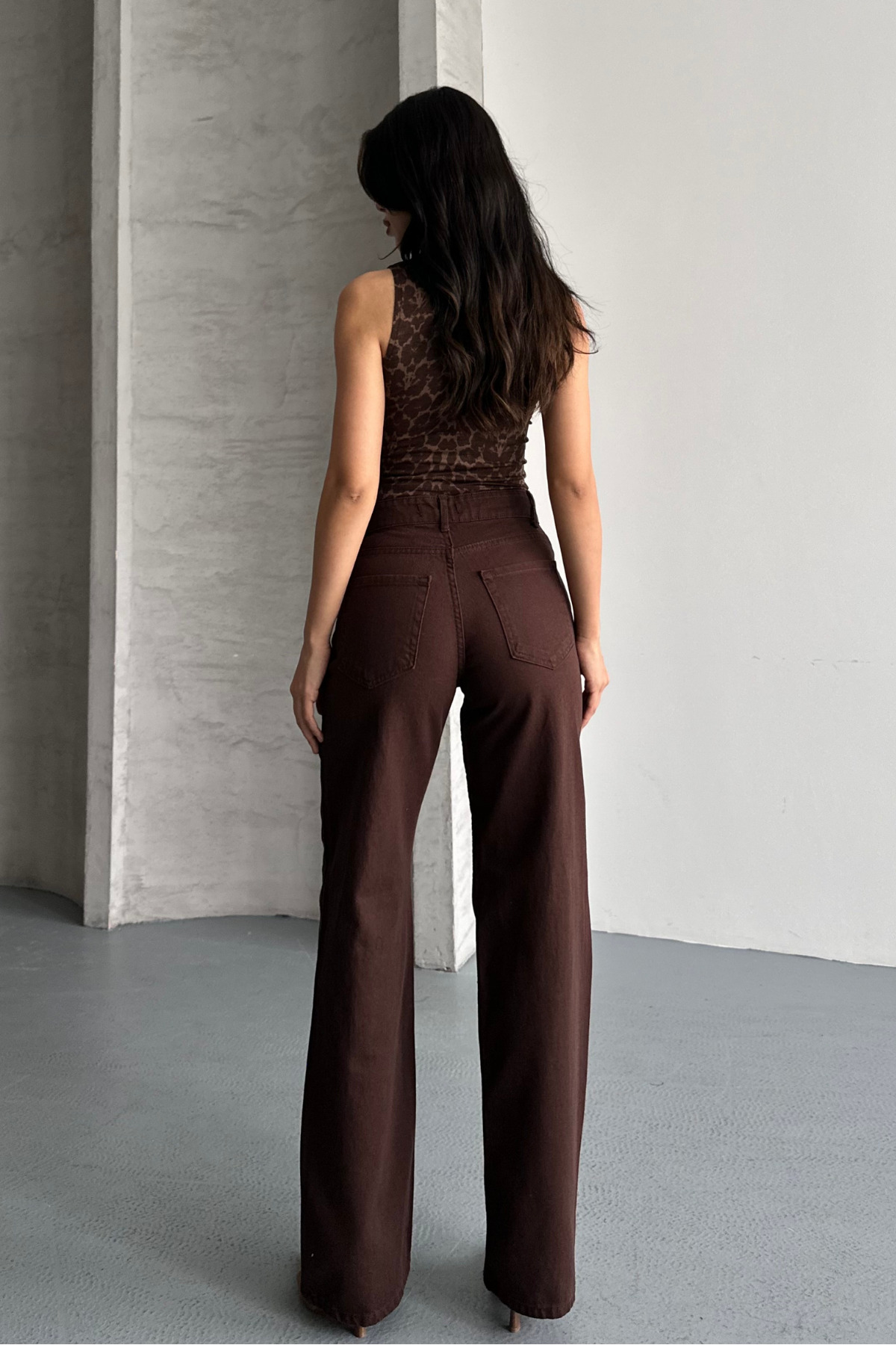 macharel jeans  Kadın Yüksek Bel Jean Kot Palazzo Pantolon - Görsel 5