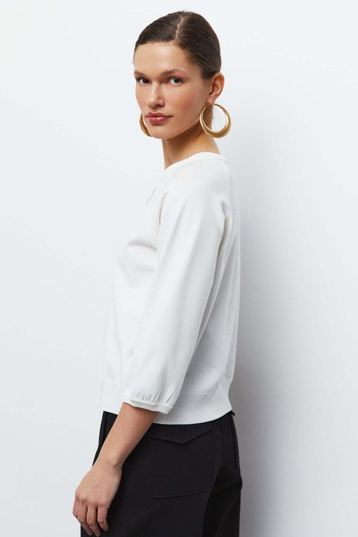 urban focus  Sıfır Yaka Triko Hırka - Görsel 5