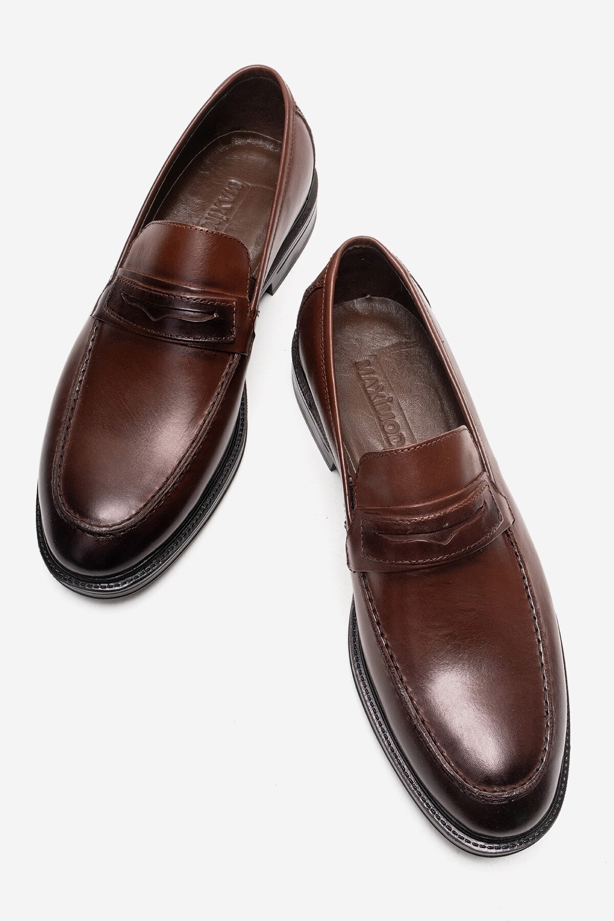 depderi  %100 Hakiki Deri, İç Dış Deri, Bağcıksız, Erkek Deri Ayakkabı - Görsel 5