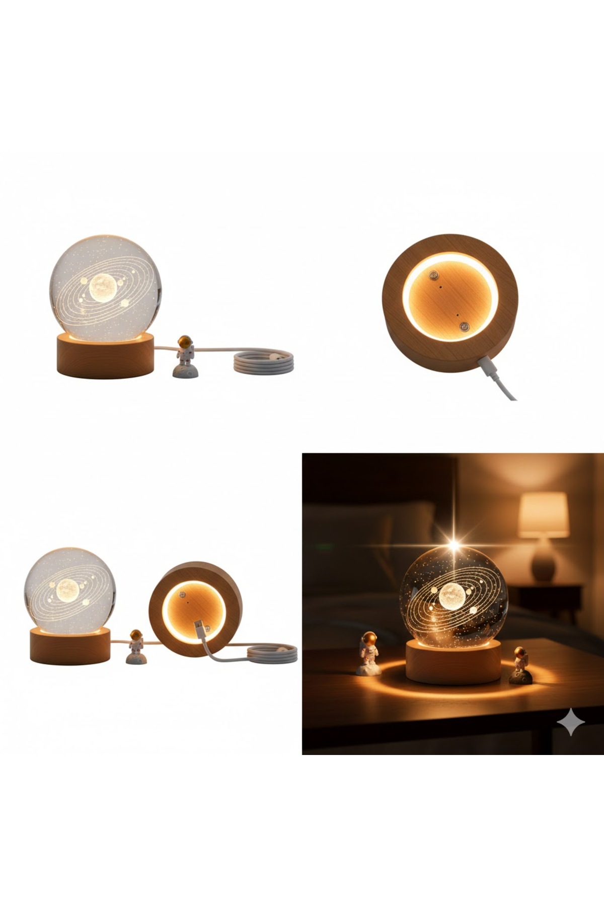 Kuzey Tacı Planetary Güneş Sistemi Yörünge Tasarımlı 3D Kristal