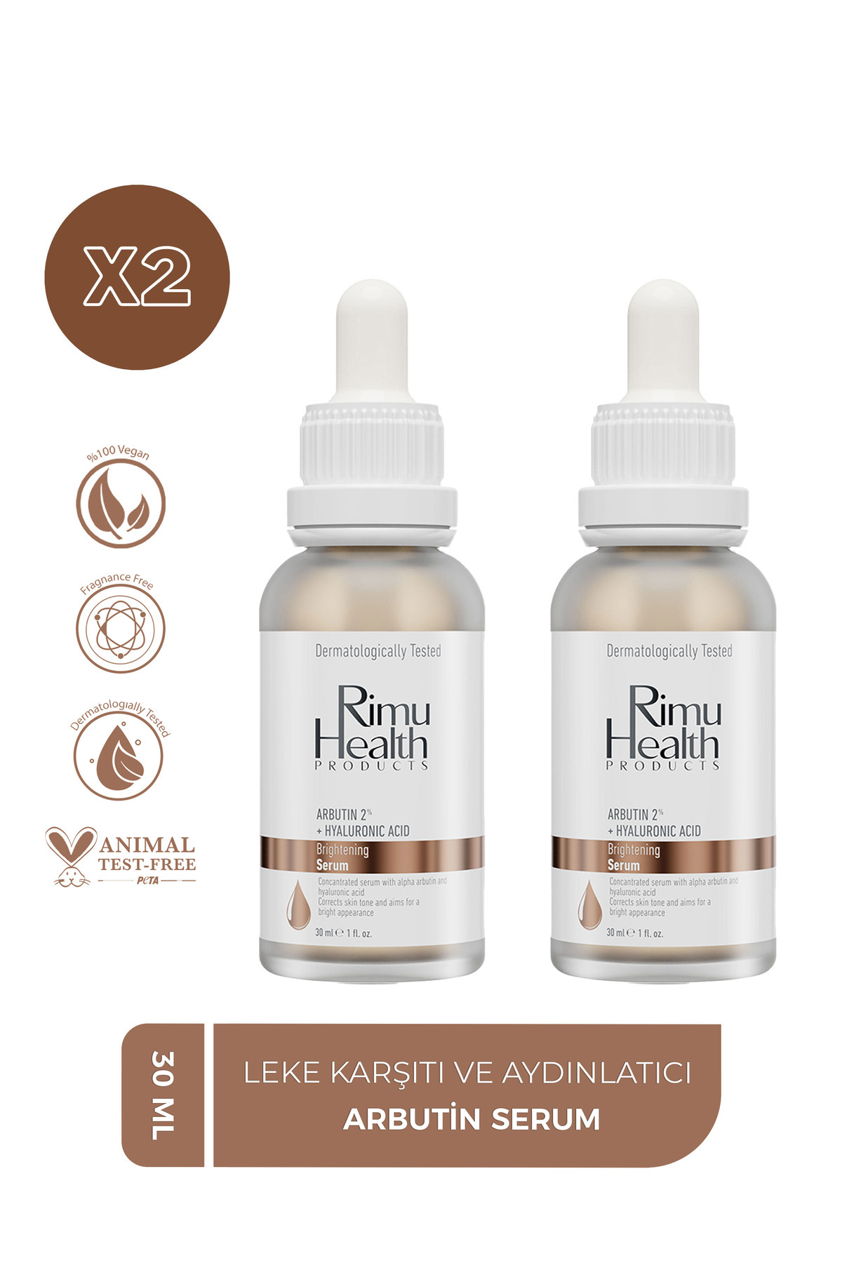 Rimu Health Products Leke Karşıtı, Cilt Tonu Eşitleyici Ve Aydınlatıcı Arbutin Serum 2 li Fırsat Paketi — RM000160