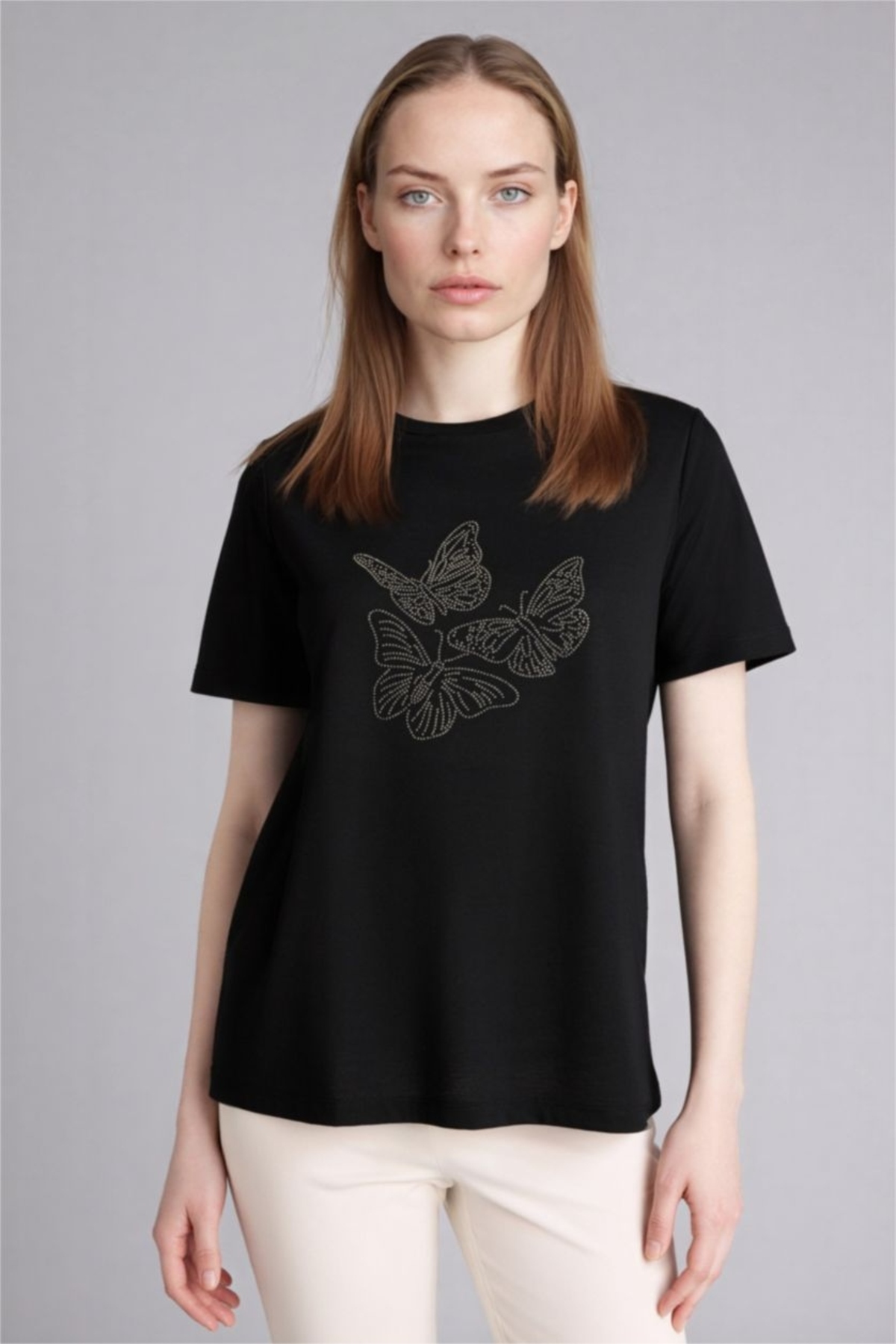 Defacto  Kadın T-shirt H2120AX/BK81 BLACK