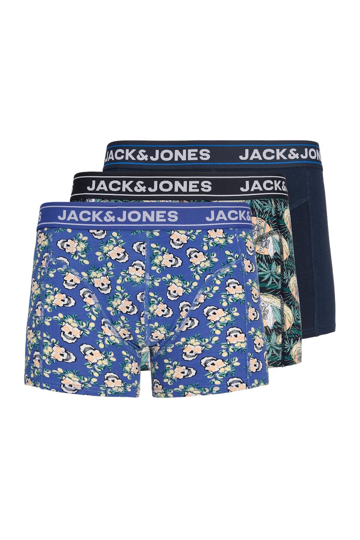 شورت بوکسور مردانه کینگستون مدل 3 بسته (12288876-DZB) جک اند جونز باکسر Jack & Jones