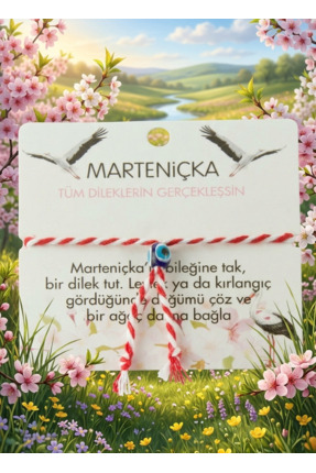 marteniçka Dilek Kartlı Bileklik | Bahar Hediyesi