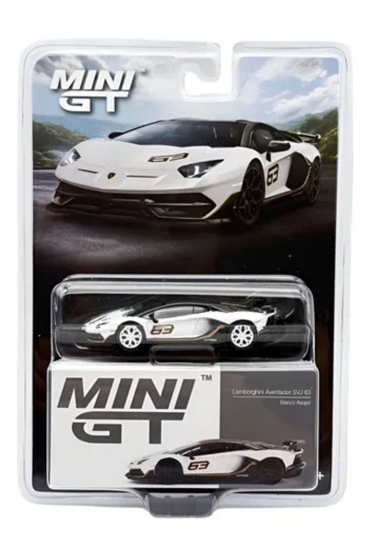 mini gt !CHASE Lamborghini Aventador 63 #842 Bianco Asopo - Fiyatı
