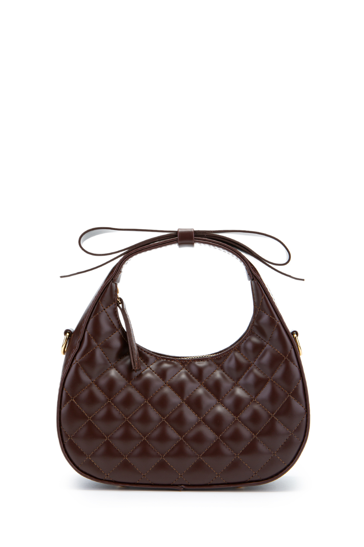 Mathilda Women's Crossbody Bag with Bow Strap Detail Brown