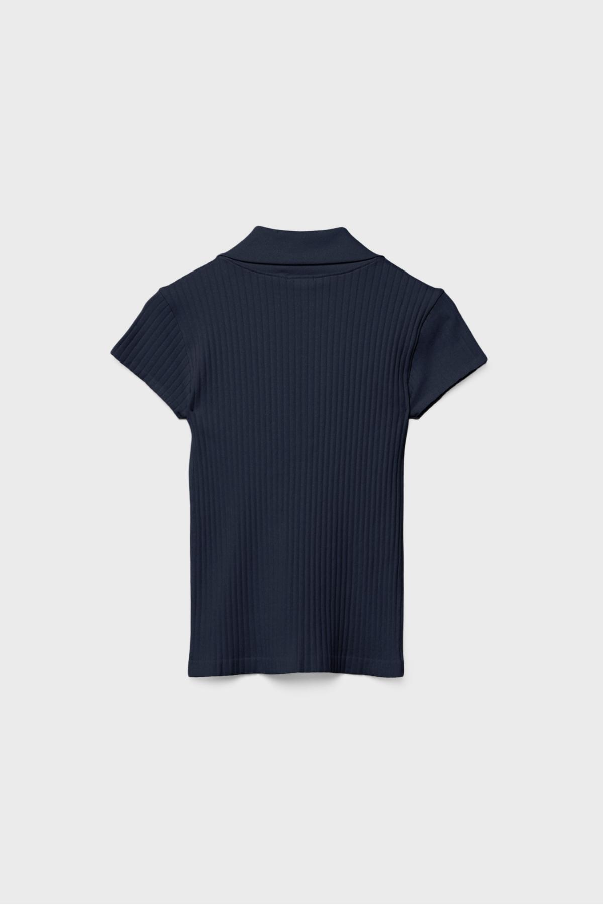 Stradivarius  Basic dikişsiz polo t-shirt - Görsel 6