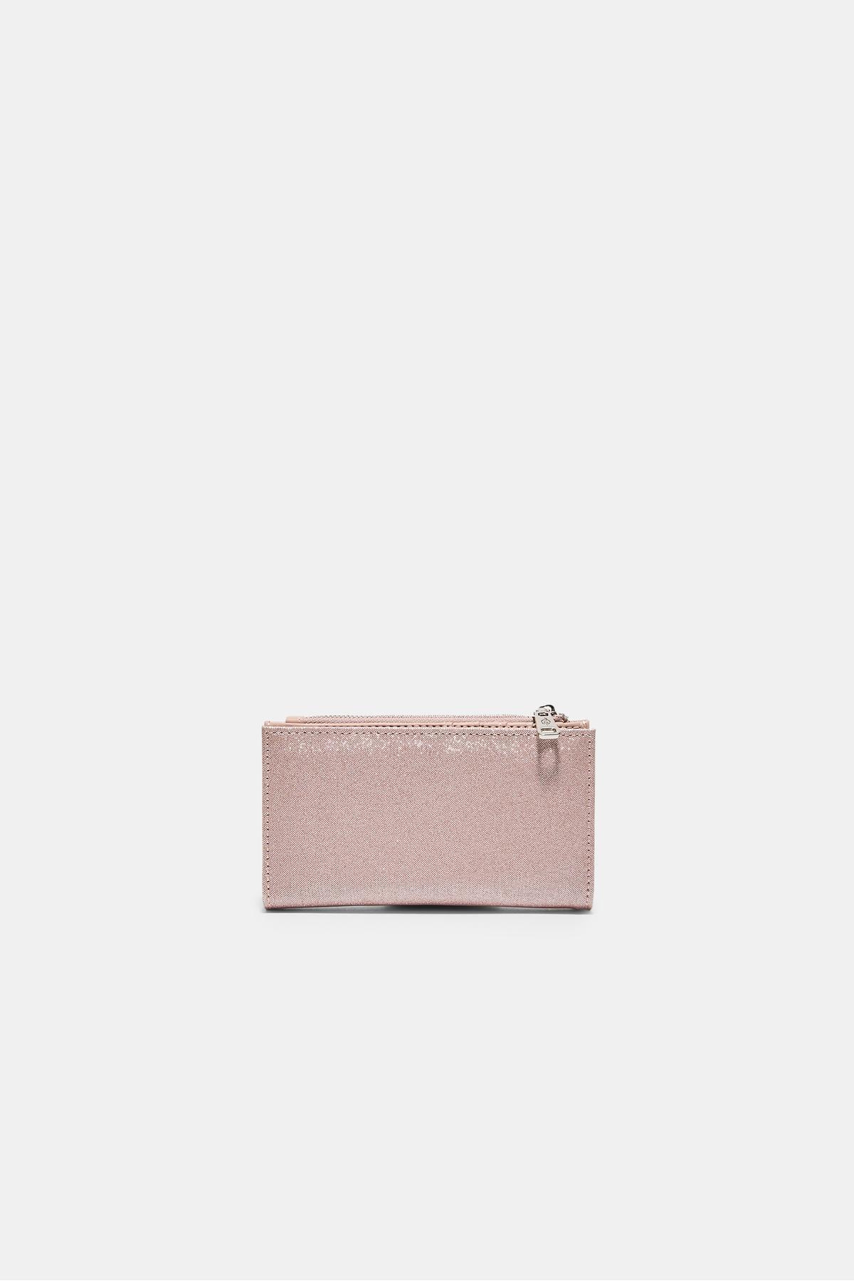 Stradivarius  Uzun parlak kartlık cüzdan - Görsel 5