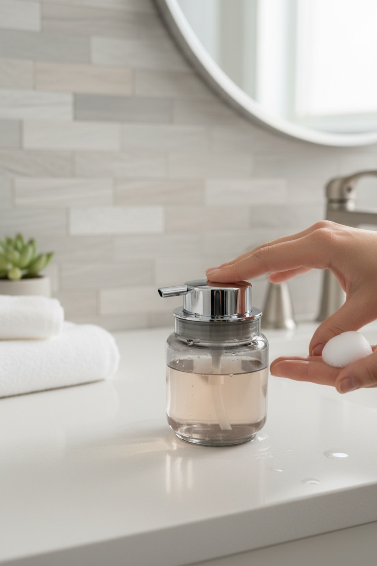 Sahhara 450 ML Sıvı Sabunluk – Cam Sabunluk Mutfak & Banyo