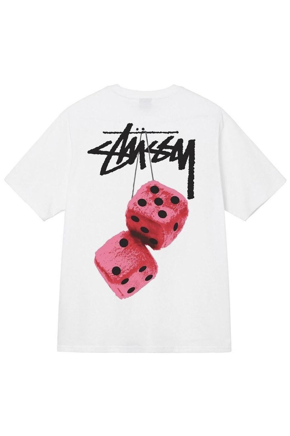 Violon Stüssy Fuzzy Dice Beyaz Tişört - Fiyatı