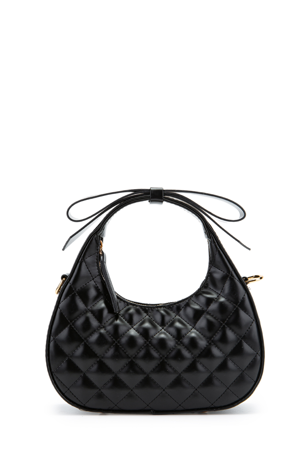 Mathilda Women's Crossbody Bag with Bow Strap Detail Black
