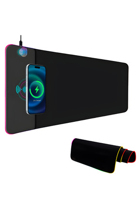 MAMBASNAKE RGB Gaming LED Mouse Pad Kablosuz Şarjlı 80x30 cm Büyük Boy Oyuncu...