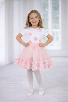 SEVİL GÖSTERİ & OKUL KIYAFETLERİ 23 Nisan Gösteri Kıyafeti Kız Çocuk Etekli T...