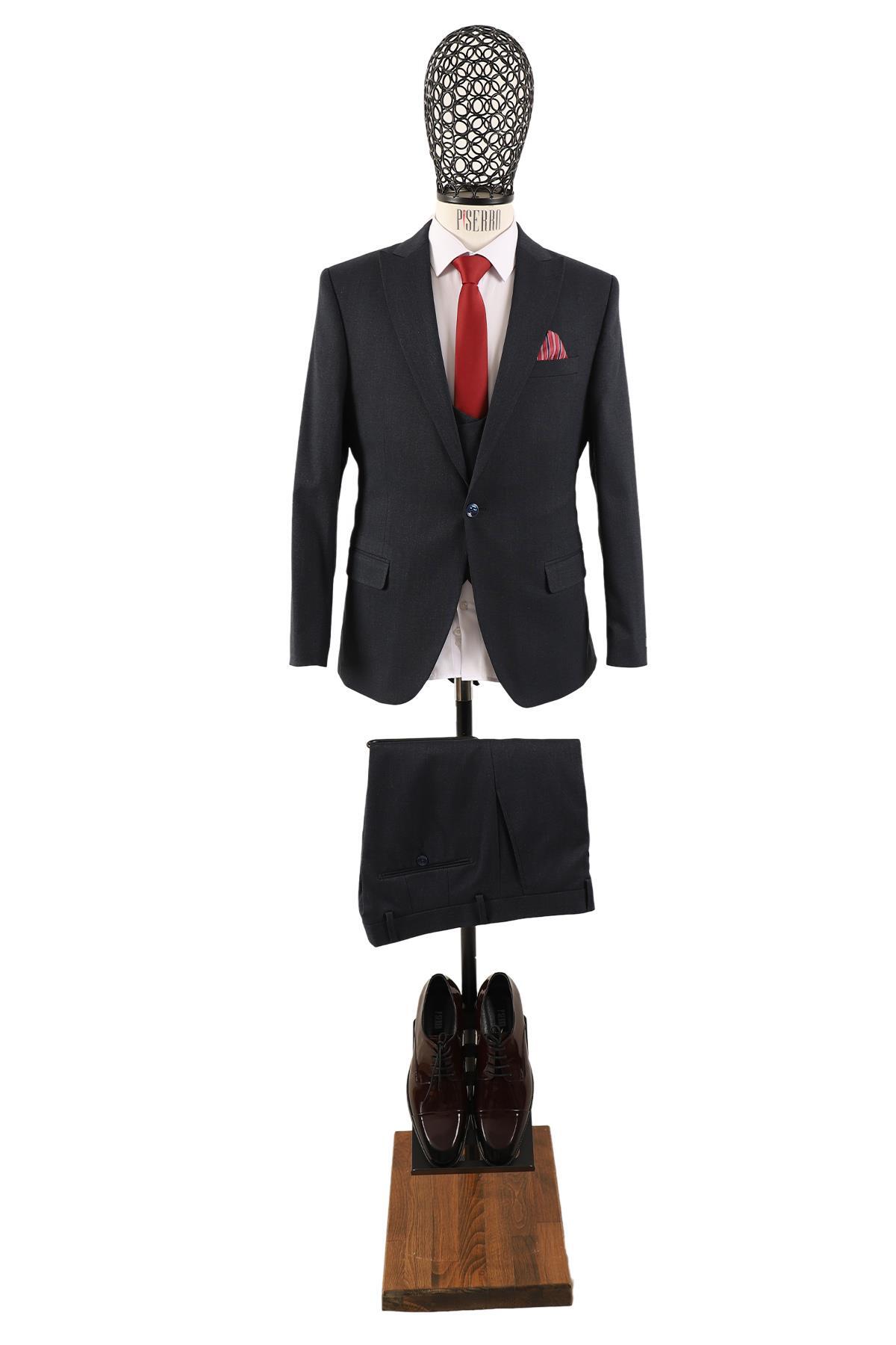BRUEGEL Yelekli Takım Elbise Erkek Slim Fit görsel 2