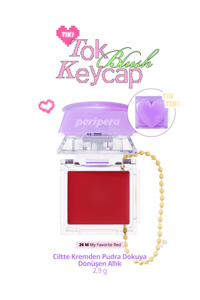 PERIPERA Ciltte Kremden Pudra Dokuya Dönüşen Allık Tok Blush Keycap (26 My Fa...