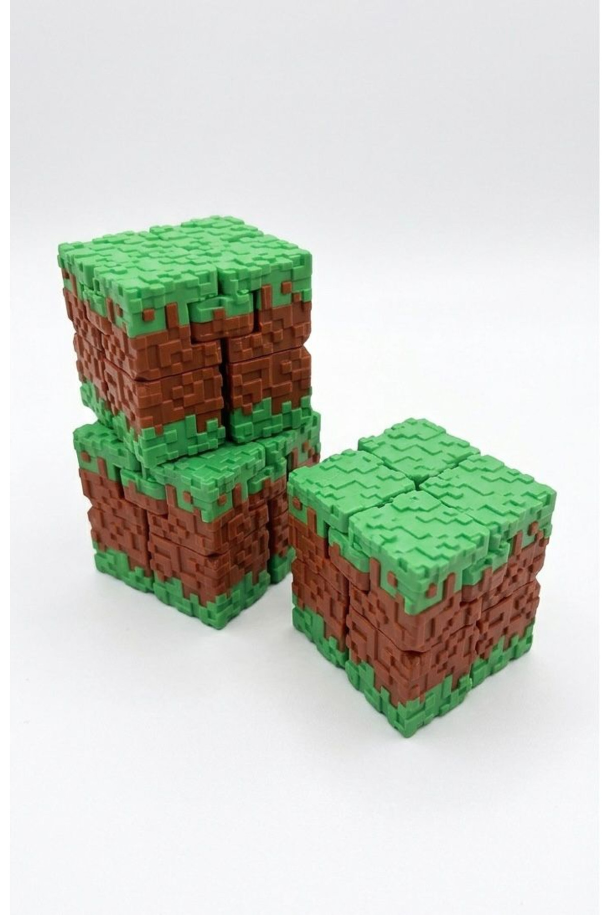 Esir3D Minecraft Çim Temalı Infinite Cube - Stres Küpü - Sonsuz