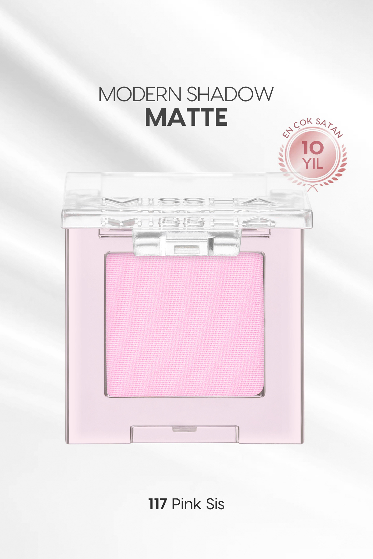 Missha Yumuşak Dokulu, Dökülme Yapmayan Mat Tekli Göz Farı Modern Shadow Matte (117 Pink Sis) — صورتی 111596