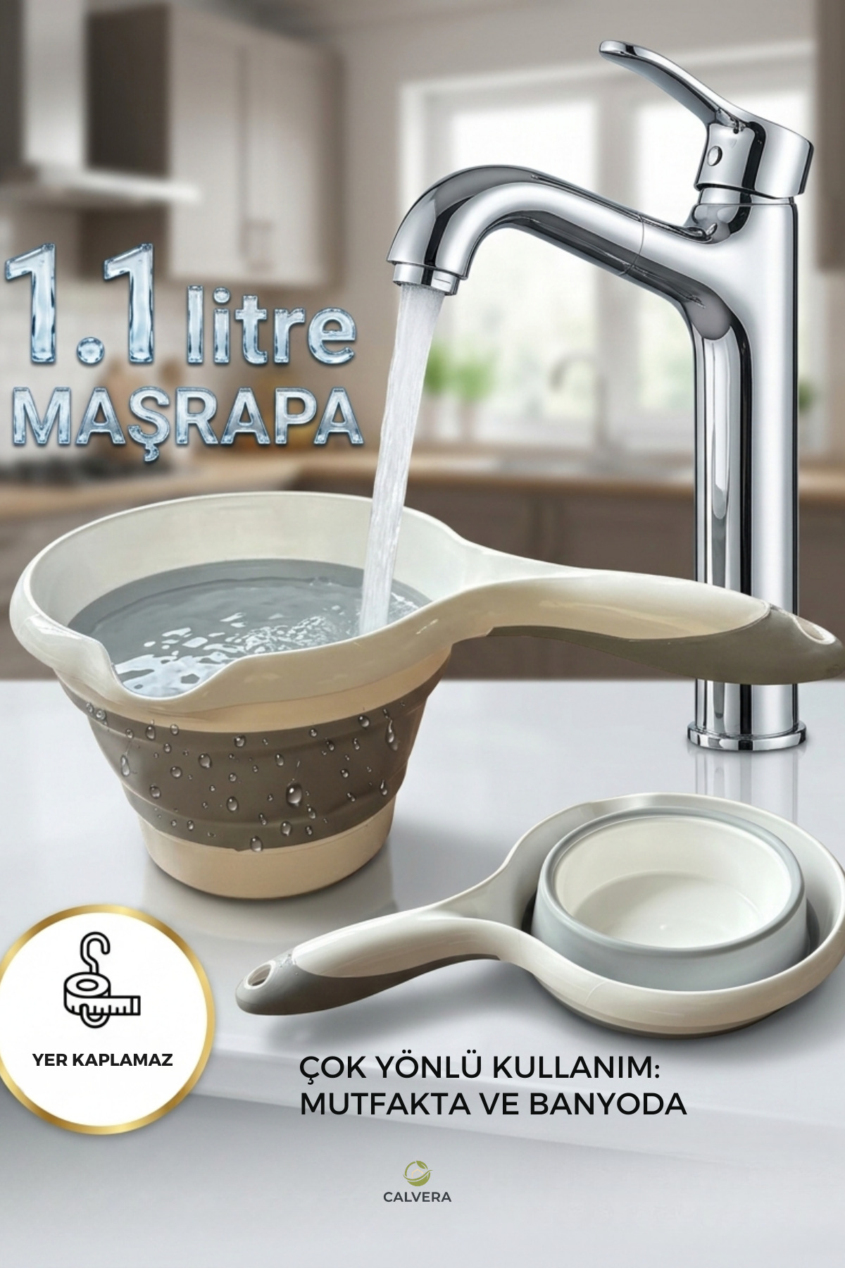 1.1 Liter Multi-Purpose Foldable Mug- For Bathroom, Kitchen and Baby Washing