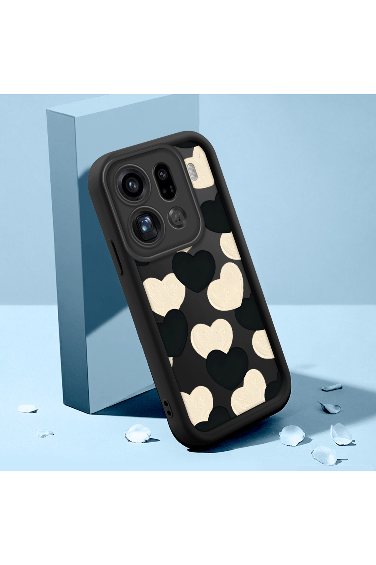 OPPO Find X9 Pro 5G Compatible Case Slim Soft Silicone Phone Case Heart Pattern