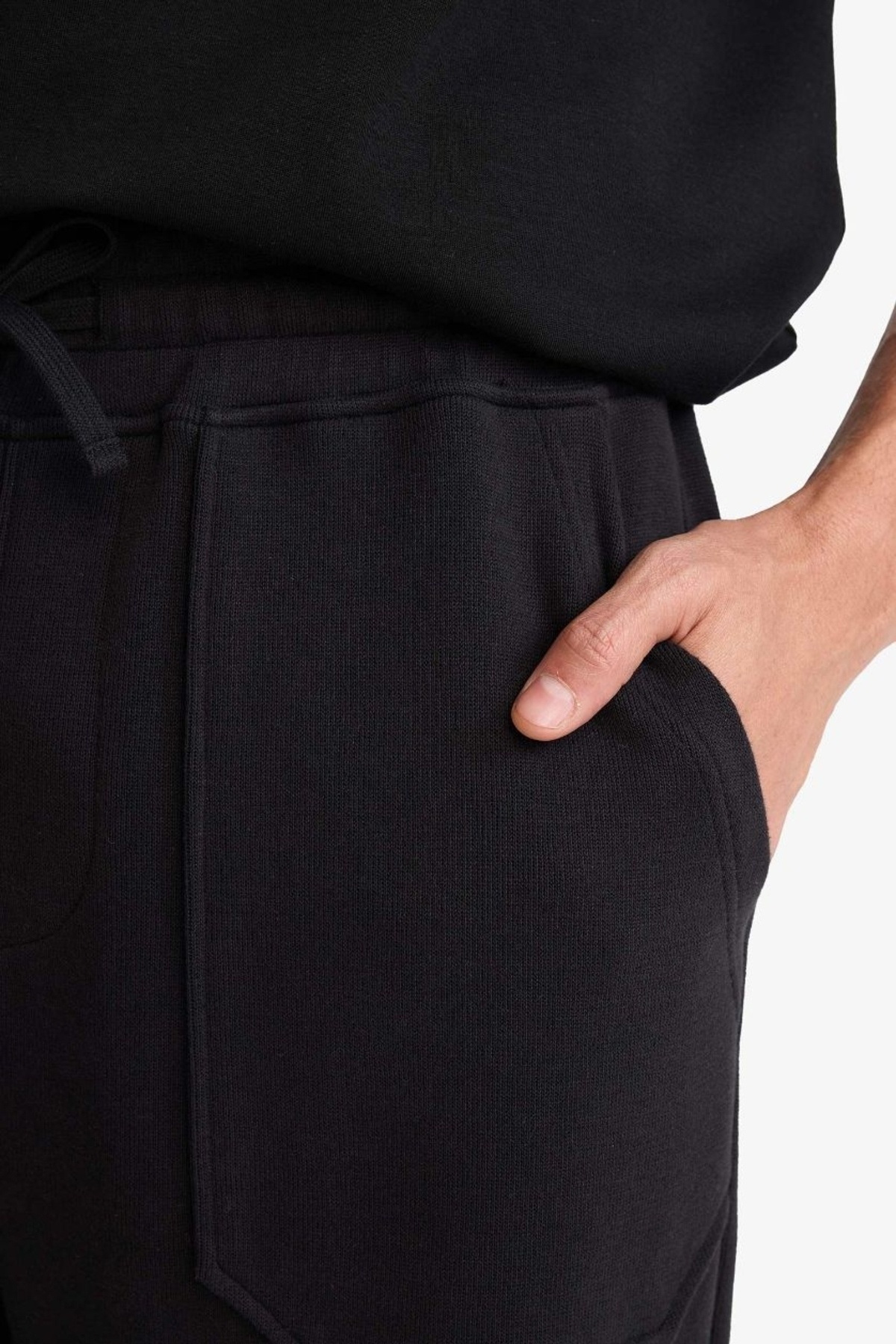 DeFacto Relax Fıt Elastik Bağlamalı Bel Eşofman Altı F8528AX26SP görsel 4