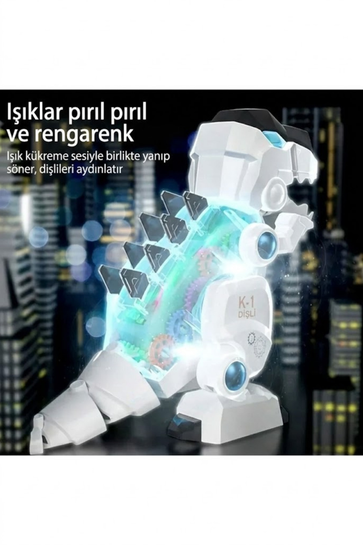 craftivio Vardem Oyuncak K-1 Gear Şeffaf Gövdeli Işıklı Sesli