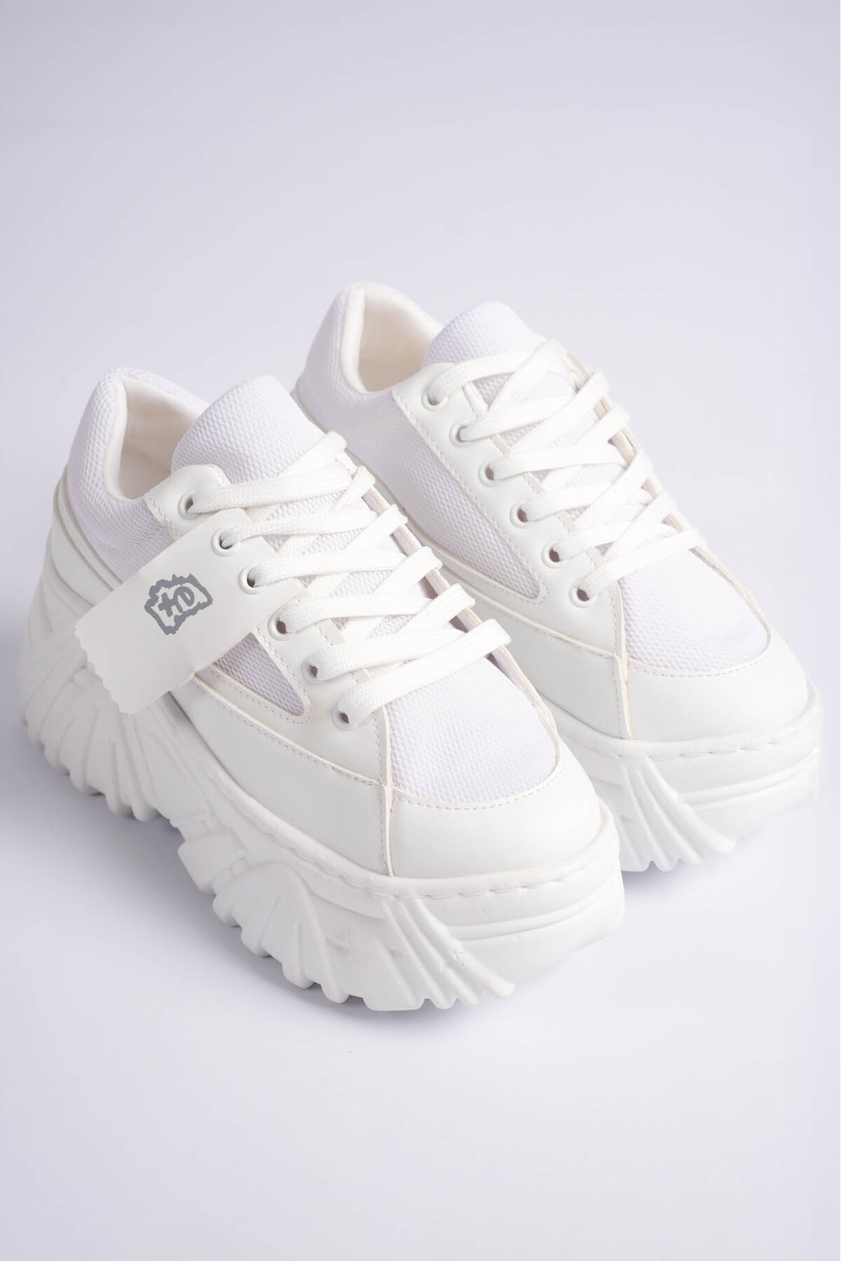 Atlas Women's White Platform High Sole Sports Shoes