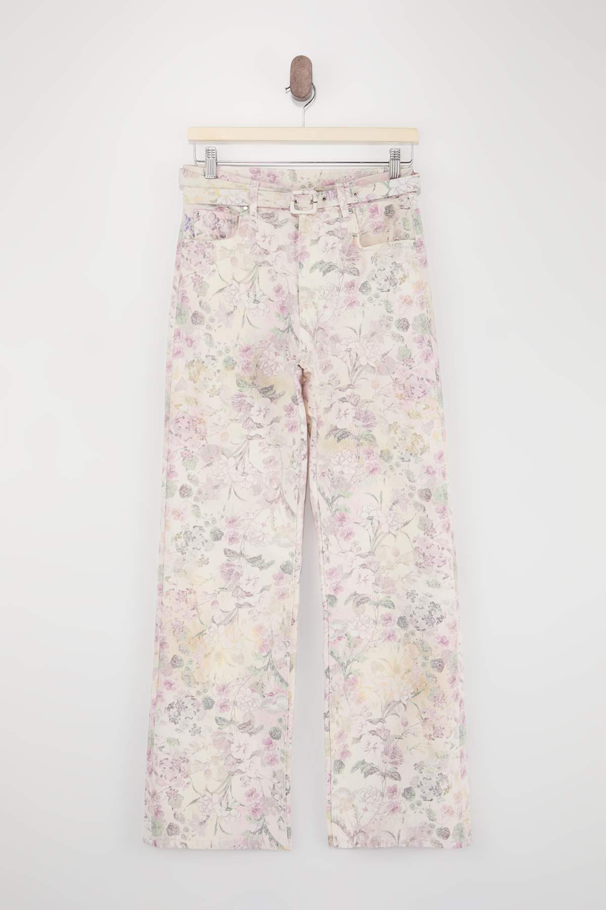 Trendyol Collection Mehrfarbige, mit Blumenmuster bedruckte Jeans aus 100 % B...