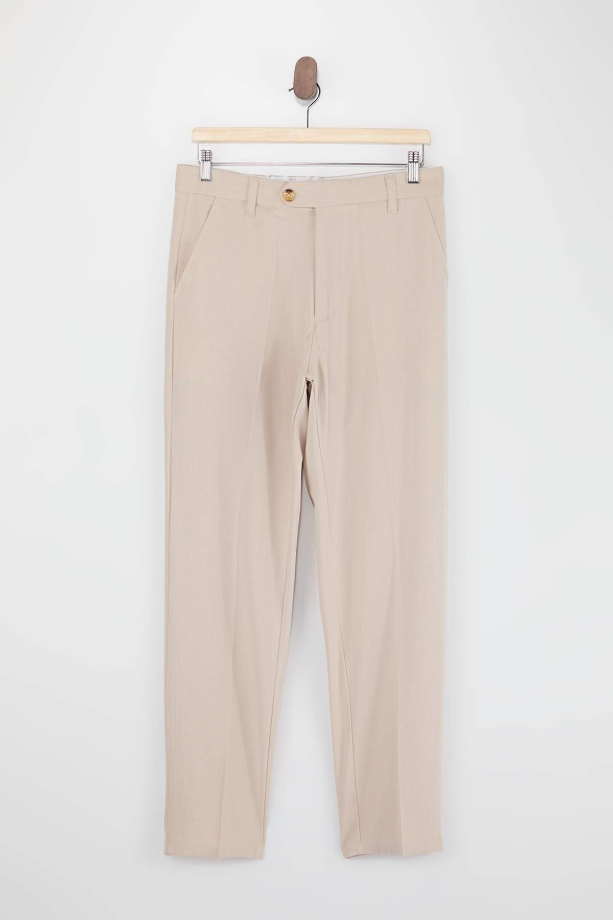 Trendyolmilla  Bej Esnek Likralı Slim Fit Bilek Boy Erkek Pantolon TMNSS26PL00019 - Görsel 2