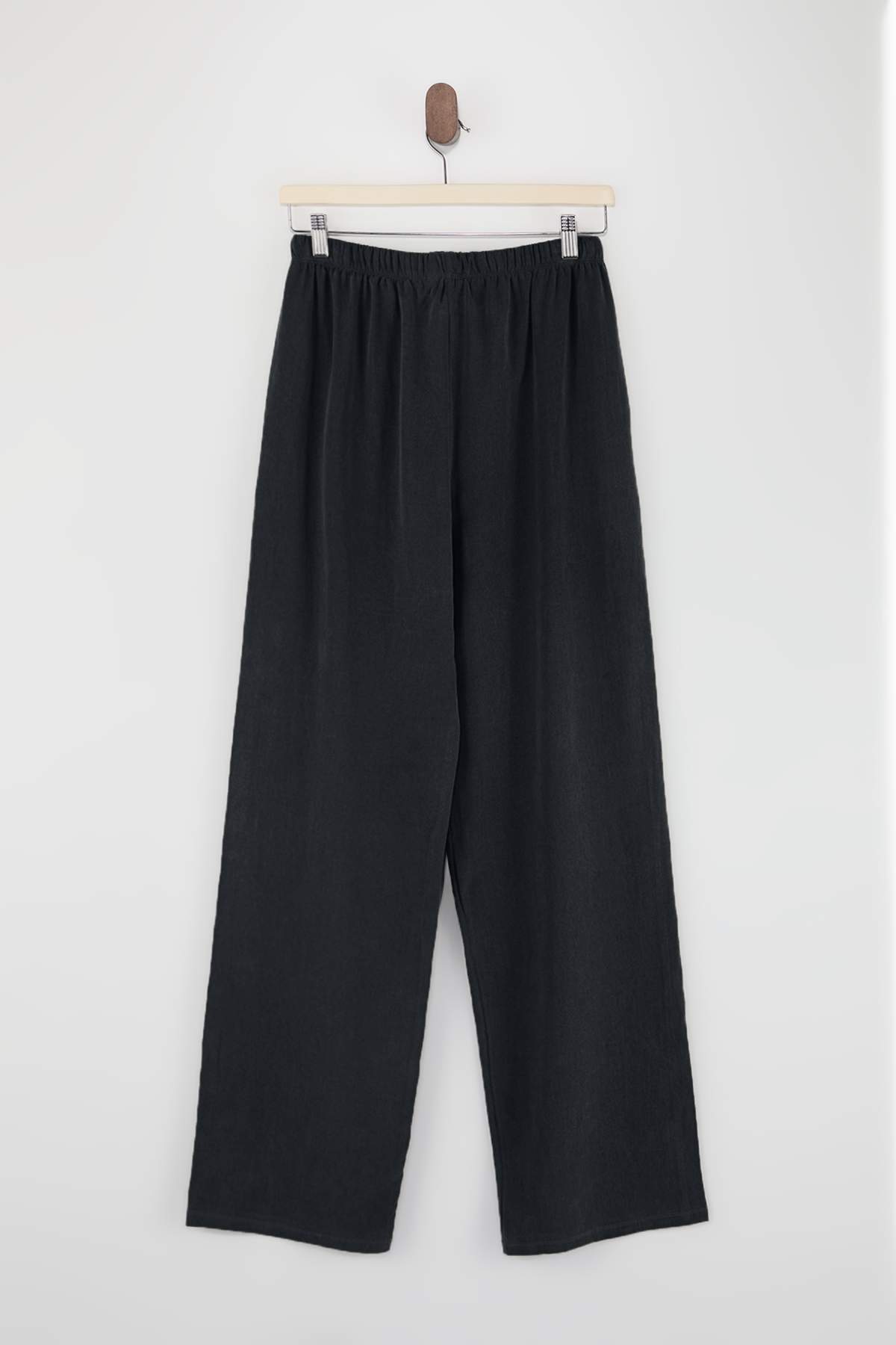 Trendyolmilla  Siyah Geniş Paça Tencel Pantolon TDRSS26PL00008 - Görsel 7