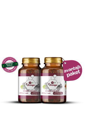 Mor Aronya Kapsül 2’li Set | Bitkisel Antioksidan Takviyesi