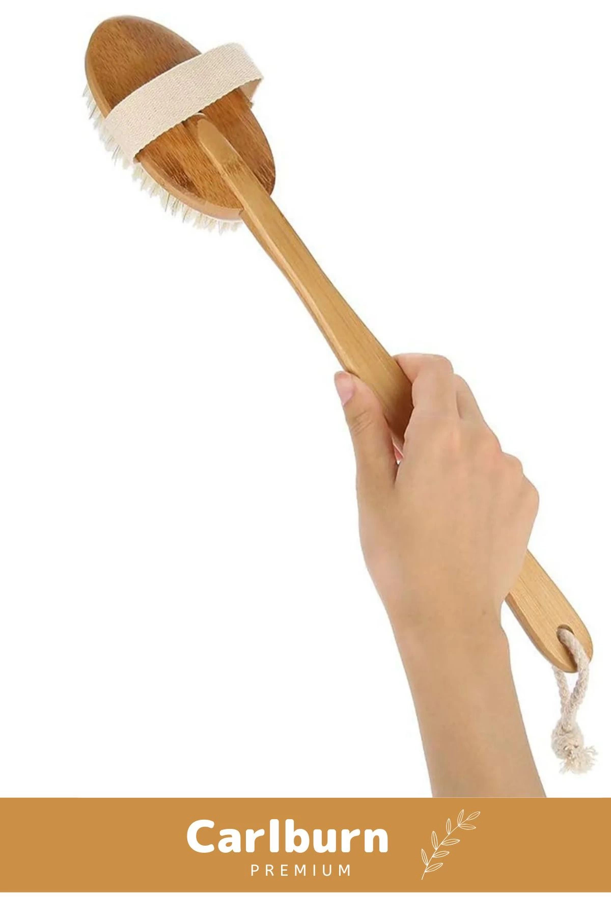 Lüks %100 Doğal Selülit Önleyici Yumuşak Vücut Masaj At Kılı Saplı Uzun Banyo Duş Fırçası — Cilt Bakım Çatlak Giderici Peeling — تصویر 2 از 5