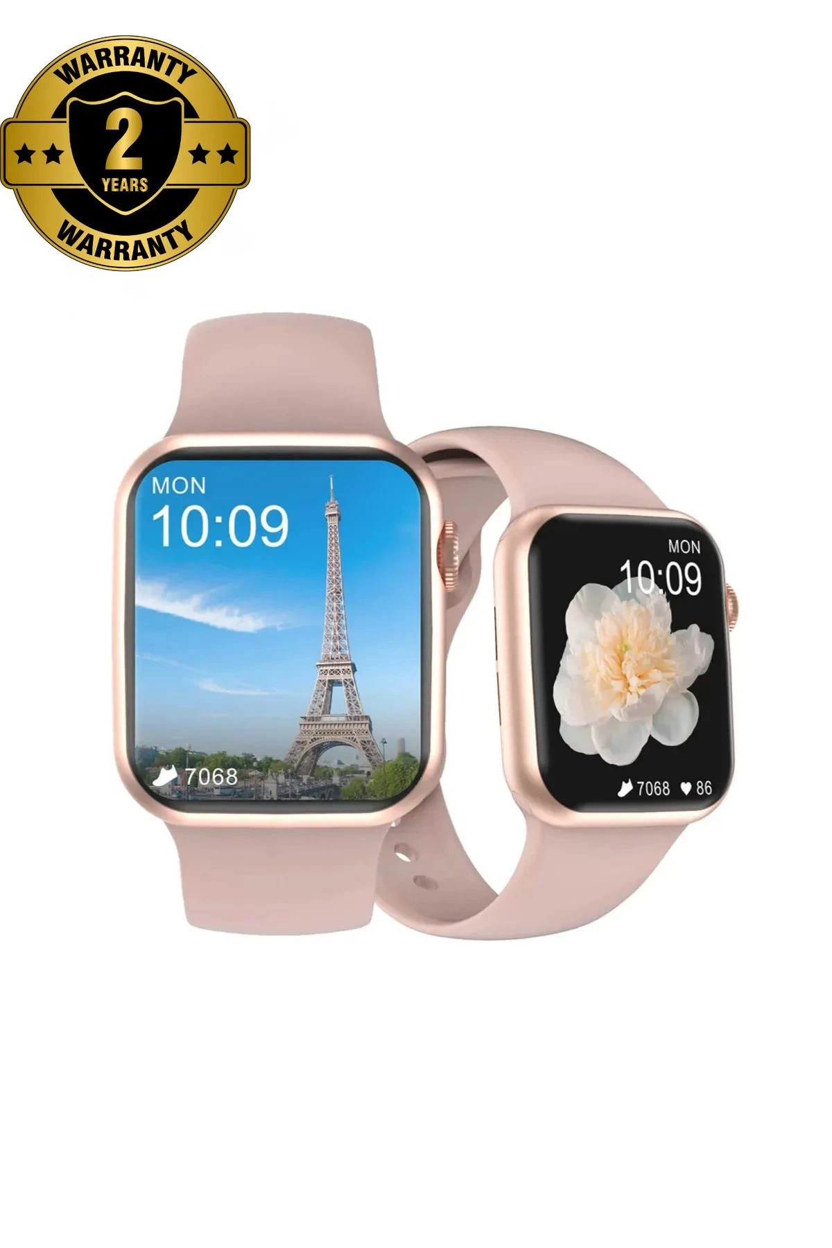 Carlburn Su Geçirmez 45mm Simli Watch 7 Ios Android Sağlık Spor Sensörlü Bluetooth Aramalı Alarm Akıllı Saat