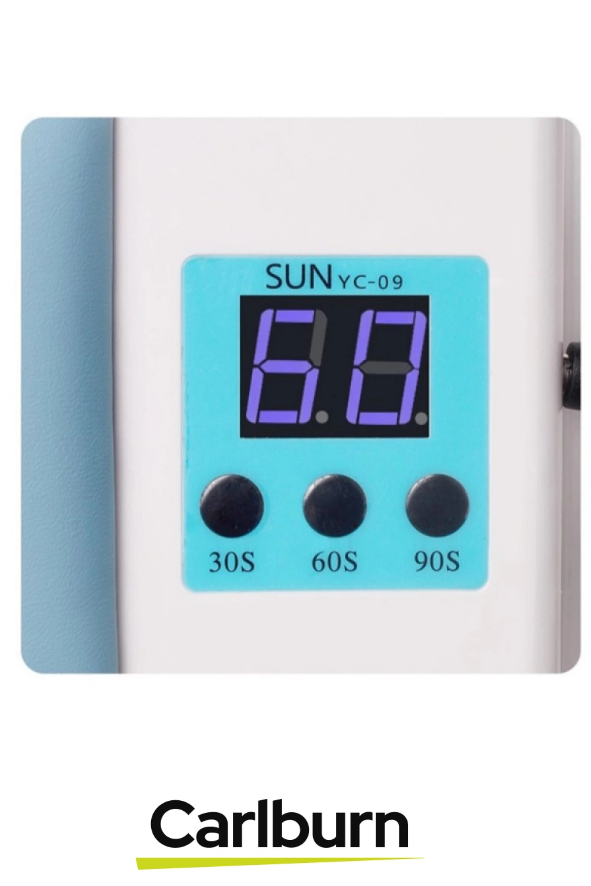 Premium Dijital Ekran 3 Kontrol Tuşlu Zaman Ayarlı Deri Kaplı Sünger El Yastıklı UV Jel Oje Kurutucu — 24.5 10.5 3 Cm 30-60-90 Sn — تصویر 5 از 6