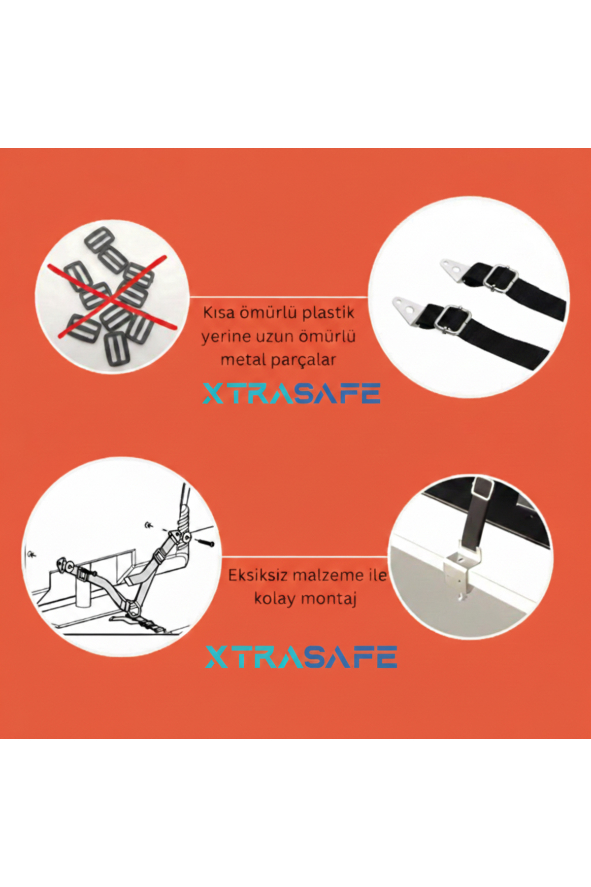 Xtrasafe Tv Güvenlik Kemeri – Deprem Ve Çocuk Güvenliği Için – 15”-80” Tv Uyumlu – Metal Ve Halkalı fotoğrafı 6 (önizleme)