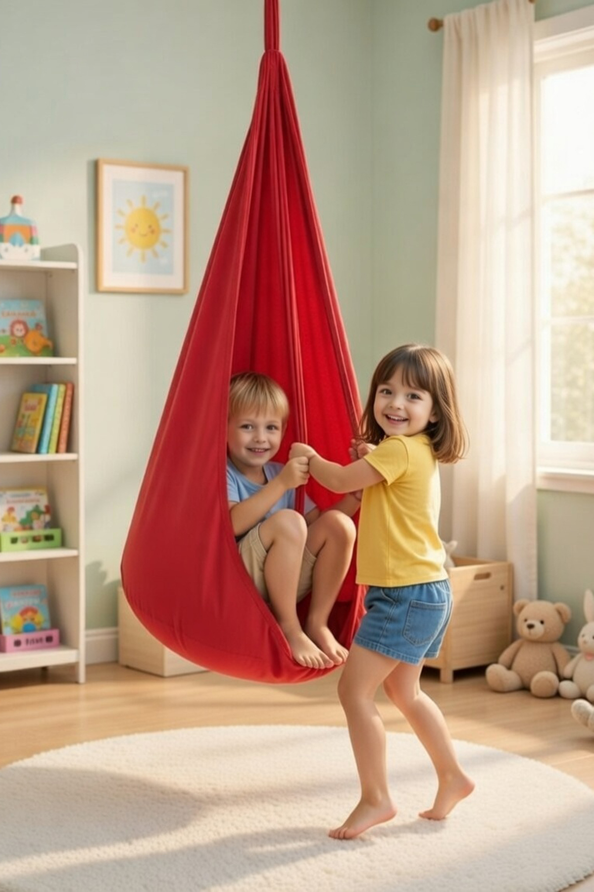 Bundeba Lora Kanguru Bebek Hamak Beşik Tavana Asılan Salıncak Yetişkin Ve Çocuk Salıncağı Hamağı fotoğrafı 2 (önizleme)