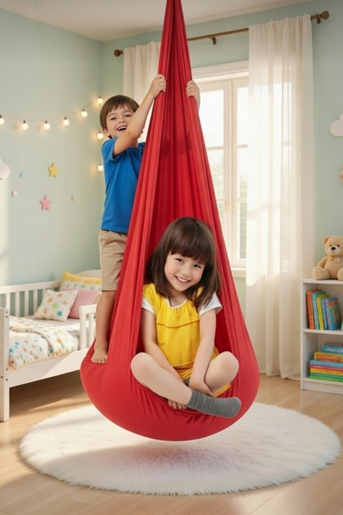 Bundeba Lora Kanguru Bebek Hamak Beşik Tavana Asılan Salıncak Yetişkin Ve Çocuk Salıncağı Hamağı fotoğrafı 4 (önizleme)