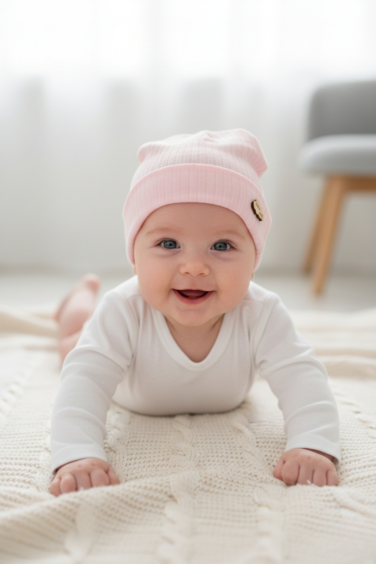 LOGO AKSESUAR Bebek Tahta Armalı 4'lü Pamuklu Bere fotoğrafı 6 (önizleme)