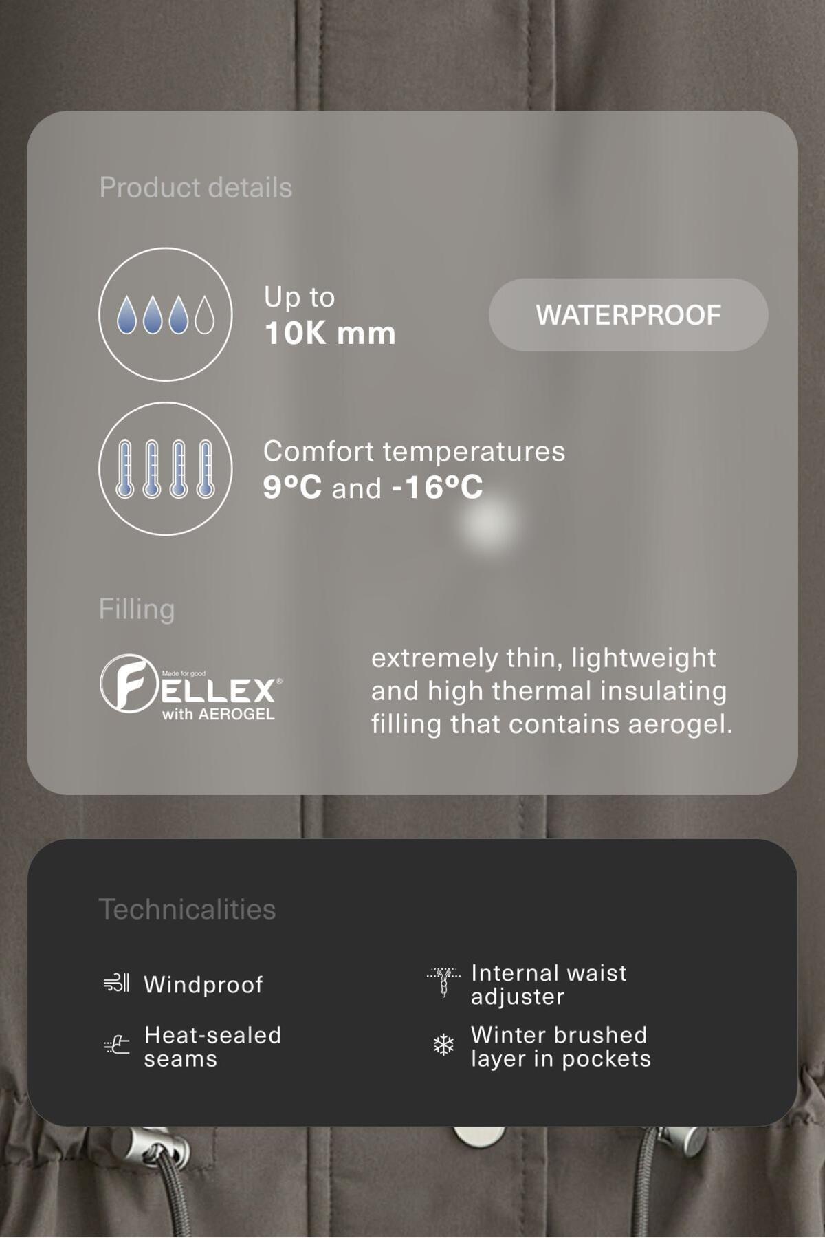 Oysho  10k FELLEX® Aerogel su geçirmez dolgulu ceket - Görsel 3