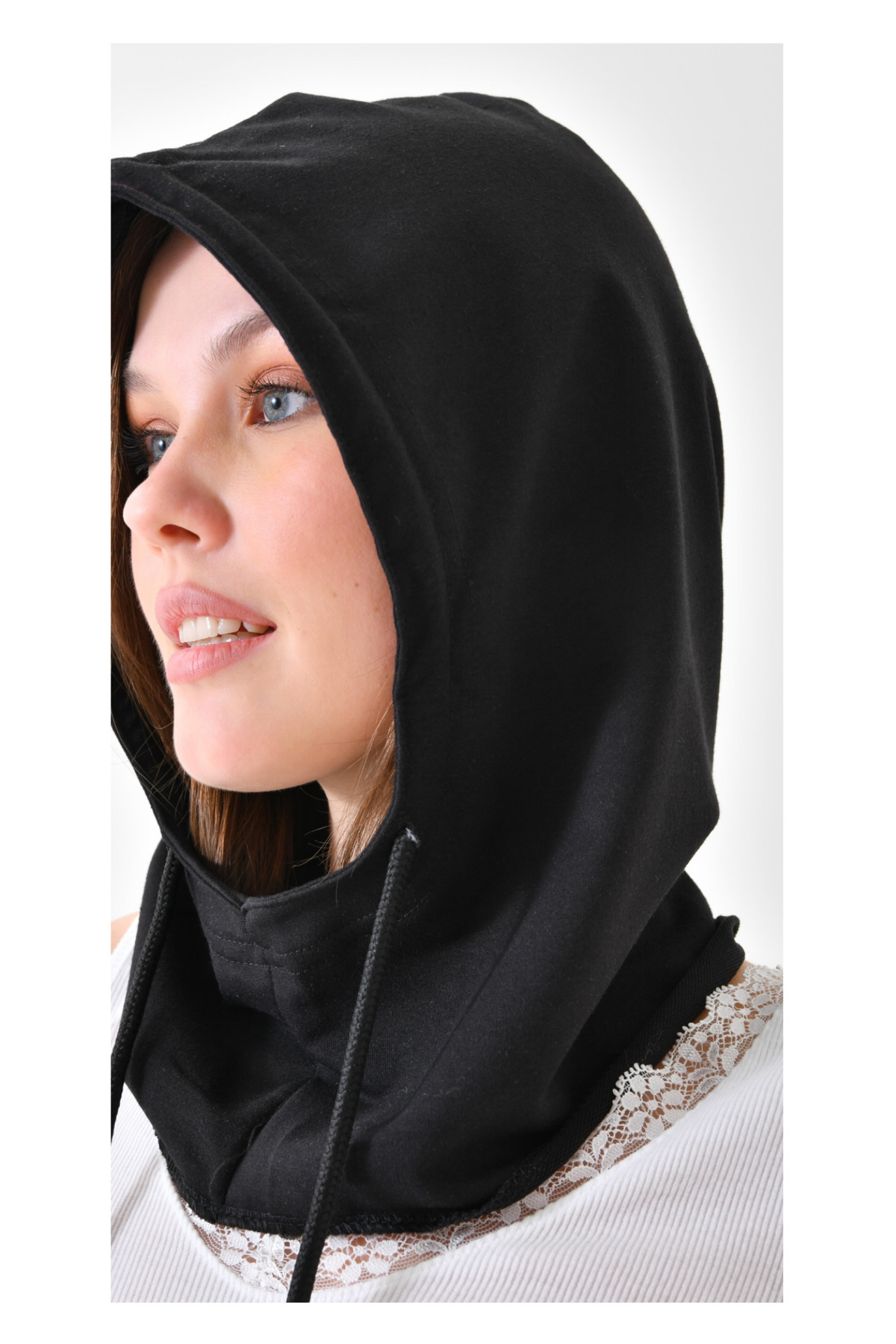 mirach  Kapüşon Şapka Şal Bere Başörtü Termal Kafalık Başlık Sıcak Tutan Spor Başlık Boyunluk Kordonlu - Görsel 5