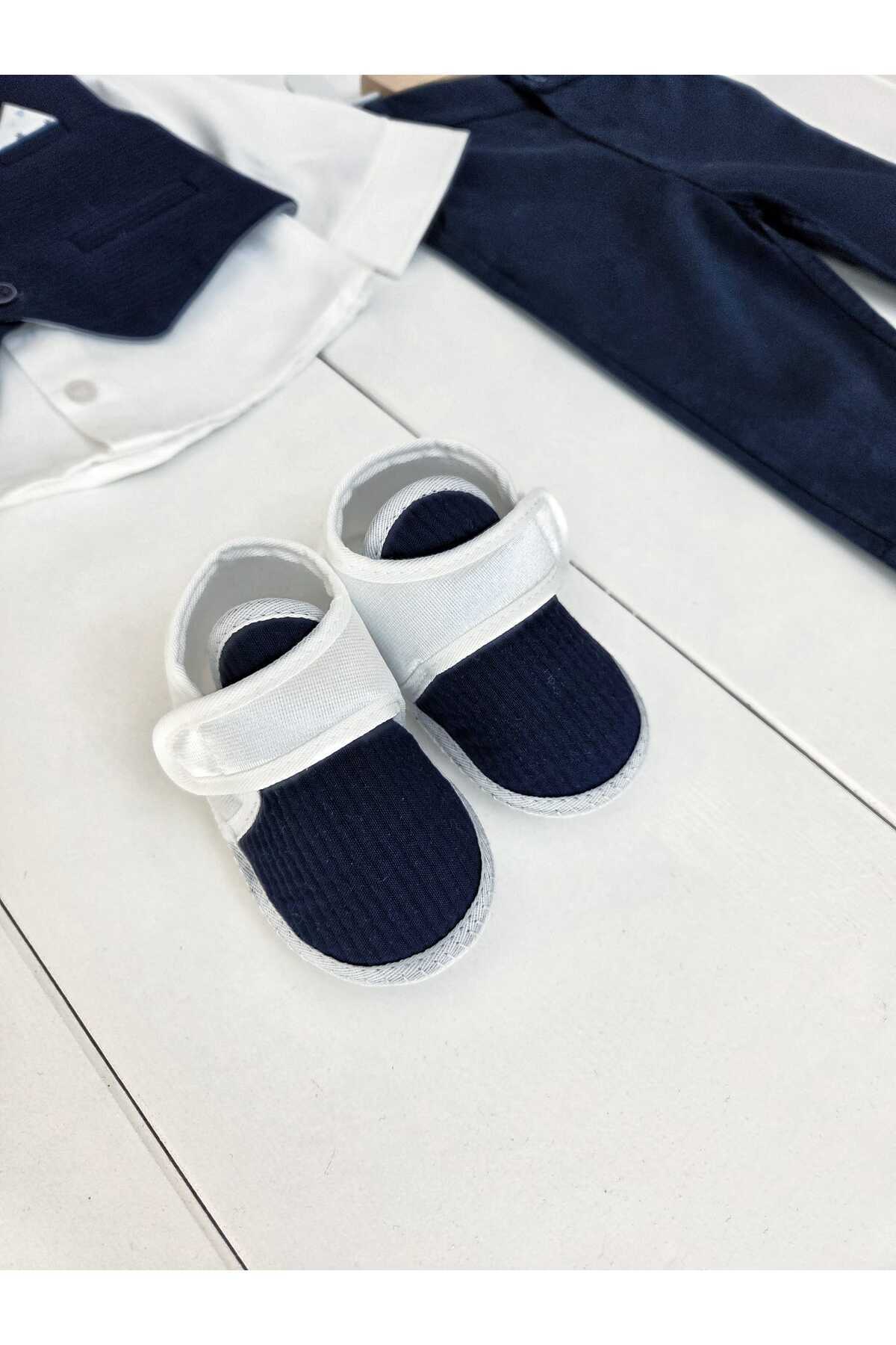 Panfilia Erkek Bebek Yelekli Gömlekli Papyonlu Ayakkabılı Mevlüt Düğün Takımı fotoğrafı 6 (önizleme)