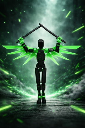 joybaskı Robot Dummy Kanatlı Oynar Eklemli Hareketli Oyuncak Aksiyon Figürüi ...