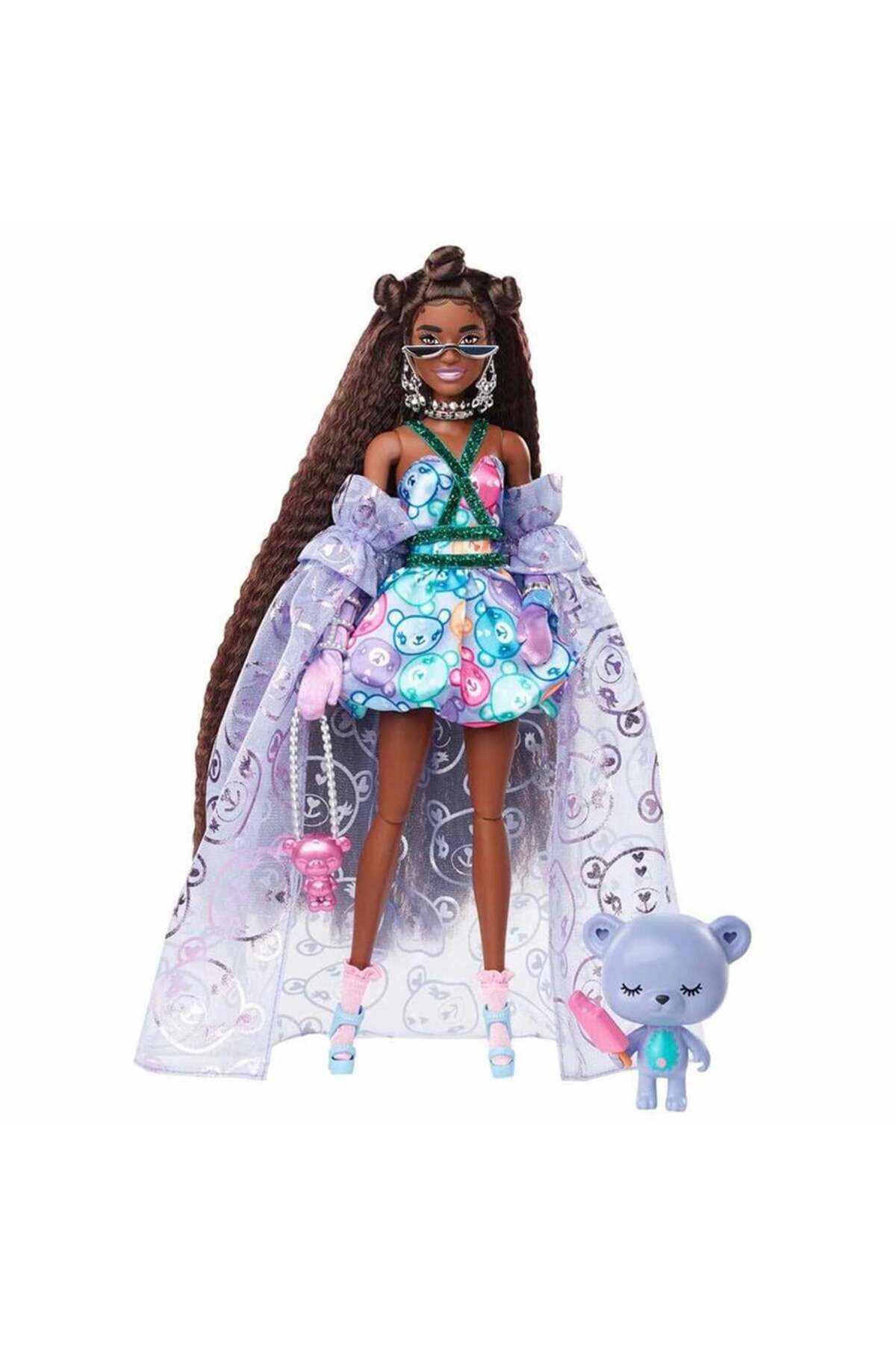 Barbie Extra Fancy Mor Kostümlü Bebek HHN13 fotoğrafı 2 (önizleme)